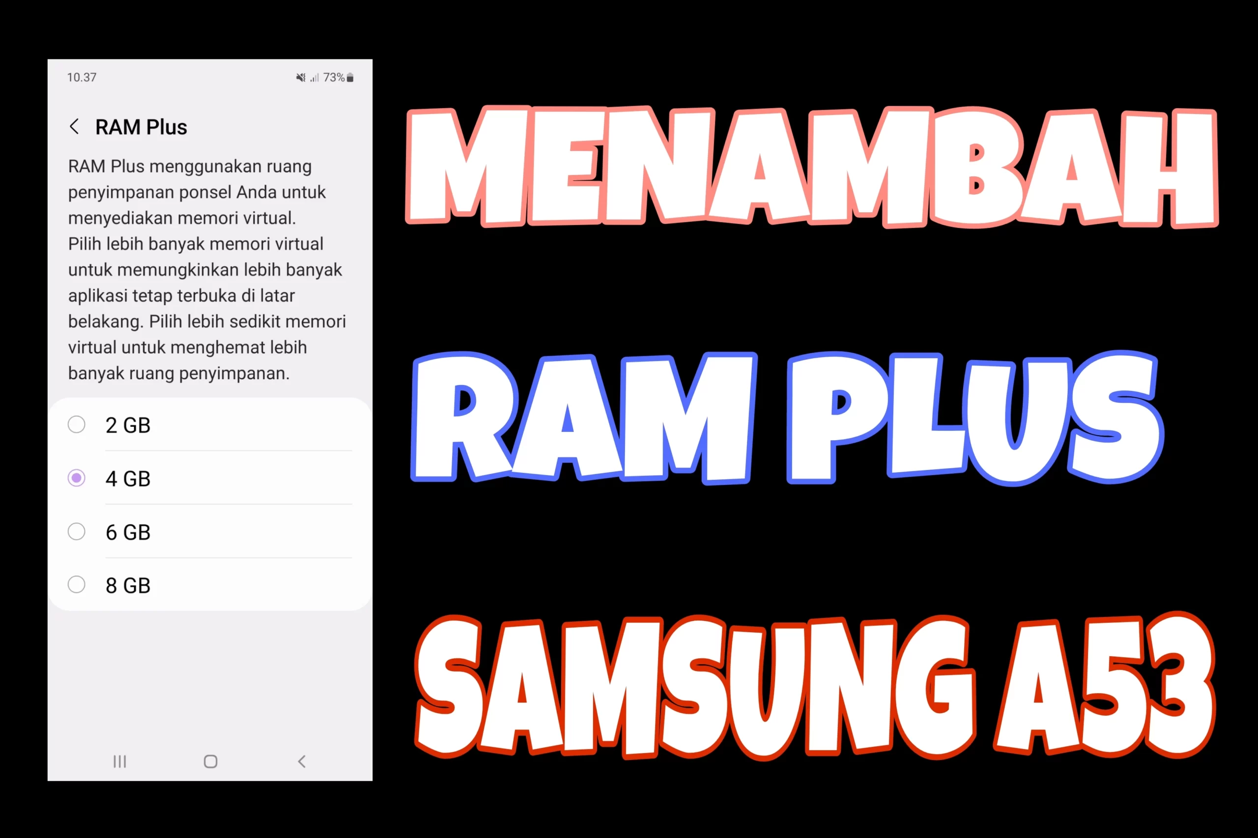 Cara Menambah RAM Samsung A53